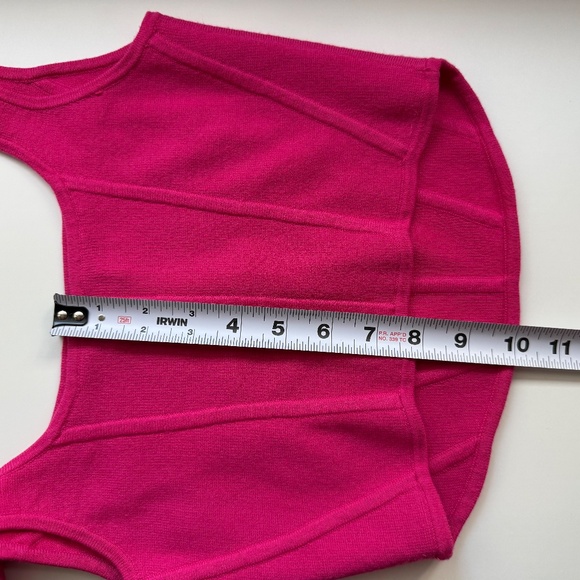 Wilfred Aritzia Natalie Knit Square-Neck Bustier Crop Tank Top Pink Size Medium - Picture 8 of 8